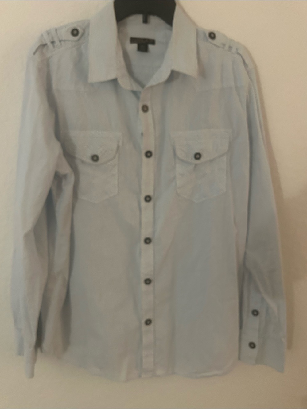 Helix Light Blue Casual Button Down Shirt